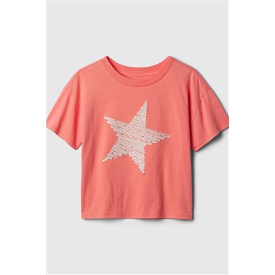 Gap Star Graphic Short Sleeve Crew Neck T-Shirt (4-13yrs)