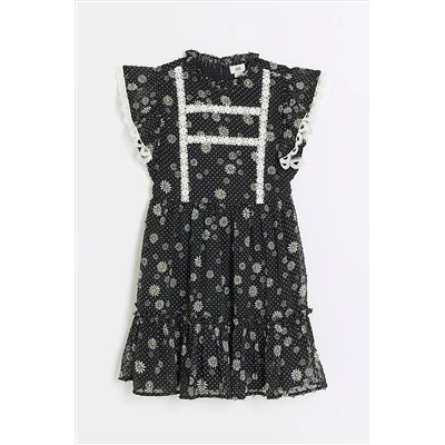 River Island Girls Floral Chiffon Dress