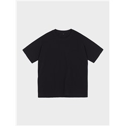 Сток футболка #209 оверсайз (черный) 100% хлопок, плотность 230 гр.