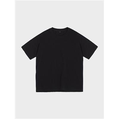 Сток футболка #327 оверсайз (черный), 95% хлопок, 5% эластан. плотность 245 гр.