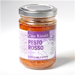 Крем-паста песто Rosso из вяленых помидоров Черри в  подсолнечном масле  Casa Rinaldi  130 гр