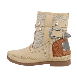 Damen Western- & Bikerboots - beige