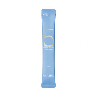 Шампунь для объема волос  MASIL  с пробиотиками (пробник) - 5 Probiotics Perfect Volume Shampoo, 8 мл*1шт