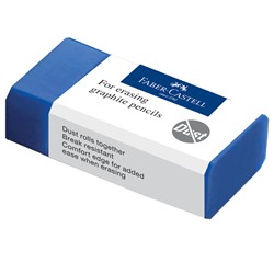 Ластик Faber-Castell "Dust-Free", прямоугольный, картонный футляр, 45*22*13мм, синий