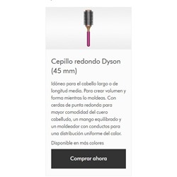 Cepillo redondo Vented Barrel (45 mm) diseñado por Dyson