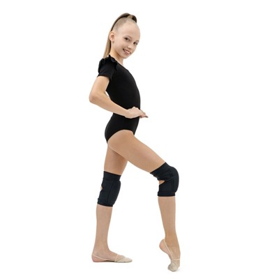 Наколенники для гимнастики и танцев Grace Dance, с уплотнителем, р. M, 11-14 лет, цвет чёрный