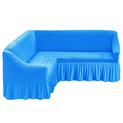 Чехол на угловой диван, цвет синий