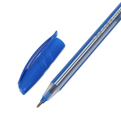 Ручка шариковая Flair Noki, полосатый корпус, узел-игла 0.5 мм, масляная основа., стержень синий
