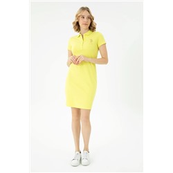 Женское неоново-желтое трикотажное платье Неожиданная скидка в корзине