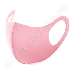 Маска защитная для лица многоразовая, розовая (упаковка 5шт.)