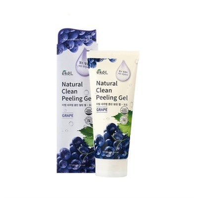 EKEL Natural Clean peeling gel Grape Пилинг-скатка с экстрактом винограда 180мл