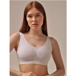 Топ женский Shaper with cup spalla larga, размер S/M, цвет bianco