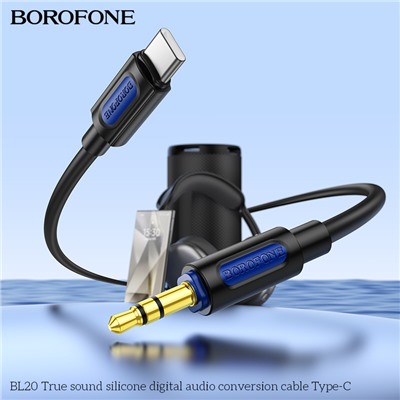 Аудио Адаптер BOROFONE BL20 Type-C - 3.5mm AUX (черный)