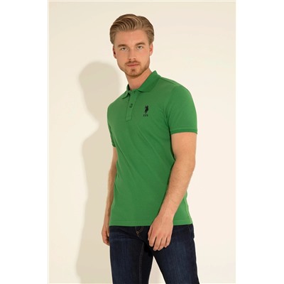 Мужская зеленая базовая футболка Неожиданная скидка в корзине