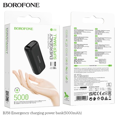 Портативный аккумулятор BOROFONE BJ58 5000 mAh (черный)