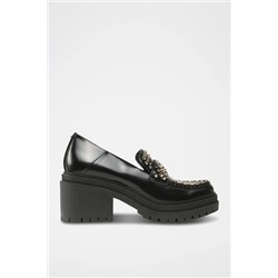 Mocasines de piel Negro