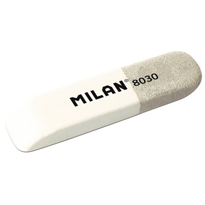 Ластик каучуковый Milan 8030 комбинир. для стирания чернил и графита