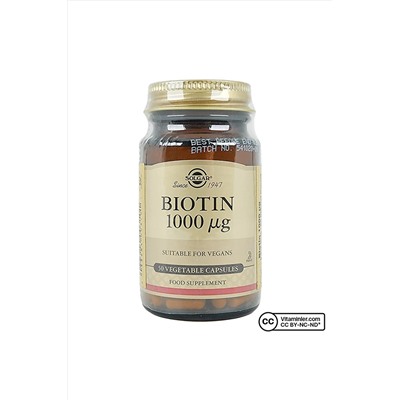 Solgar Biotin 1000 Mcg 50 Kapsül 86996551954621