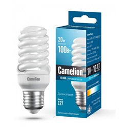 Нарушена упаковка.   Энергосберегающая лампа E27 20W 6400К (холодный) T2 Camelion  (10609) LH20-FS-T2-M/864/E27