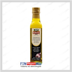 Масло Basso оливковое нерафинированное высшего качества с чесноком 250 мл