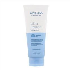 Missha Super Aqua Ultra Hyalron Cleansing Foam/ Увлажняющая пенка с гиалуроновой кислотой , 100 мл