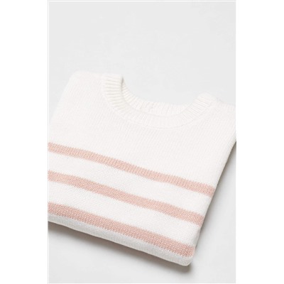 Mango Striped Cotton-Blend Sweater