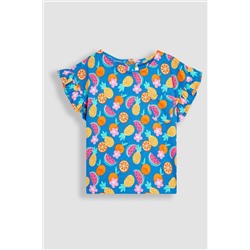 JoJo Maman Bébé Summer Fruits Drop Shoulder T-Shirt