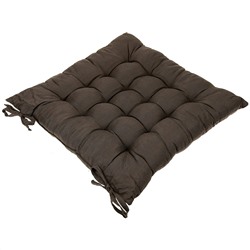 Подушка для стула 40х40х5см "Сицилия" шоколадный, 100% полиэстер (наполнитель синтепон) (Китай)