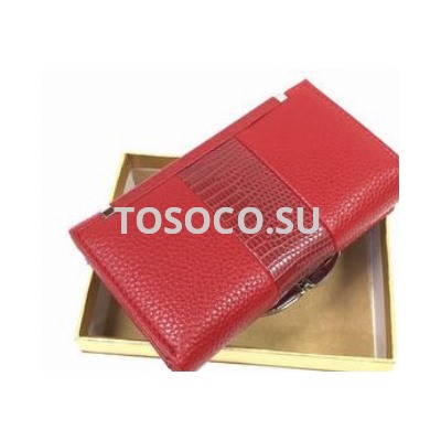 81245 red кошелек Cossni натуральная кожа и экокожа 10х12х2