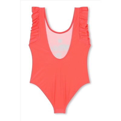 Billieblush Pink Low Back Frill Sleeve Swimsuit