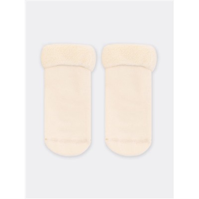 Теплые детские носки кремового цвета