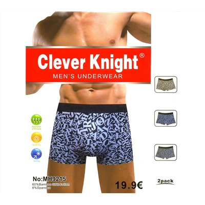 Мужские трусы Clever Knight MH9215 боксеры бамбук XL-4XL