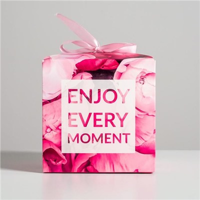 Коробка подарочная складная, упаковка, «Enjoy every moment», 12 х 12 х 12 см