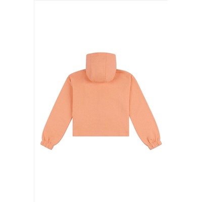 Elle Junior Girls Orange Zip Through Hoodie