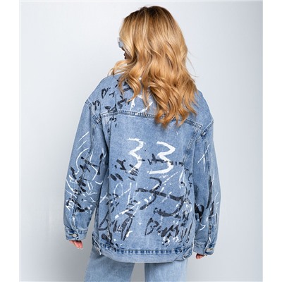 Джинсовая куртка #КТ23017, голубой