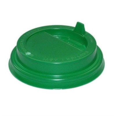 Крышка для стаканов KRZ180 d=80 мм, зеленая, с откидным питейником