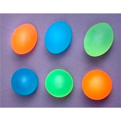 Мяч для тренировки кисти яйцевидной формы 50 мм ( жесткий, синий)