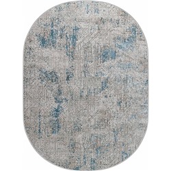 Ковёр овальный Eliza 38549A, размер 83x150 см, цвет blue fls/cream fls