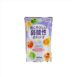 Rocket Soap Слабокислотное жидкое мыло "Animo Fruity Floral" для тела (с фруктово-цветочным ароматом) 400 мл, мягкая упаковка / 20