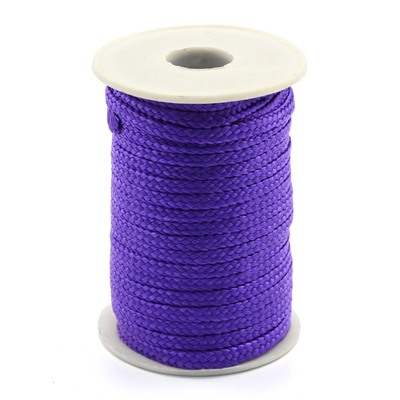 Шнур плетеный для рукоделия 6*3мм цв.фиолетовый.