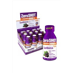 Zero Shot 60ml 3000mg L-carnitine Plus Sambucus 12 Adet L-карнитин