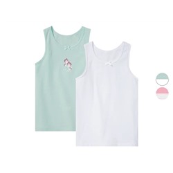 lupilu® Kleinkinder Mädchen Unterhemden, 2 Stück, mit Rundhalsausschnitt