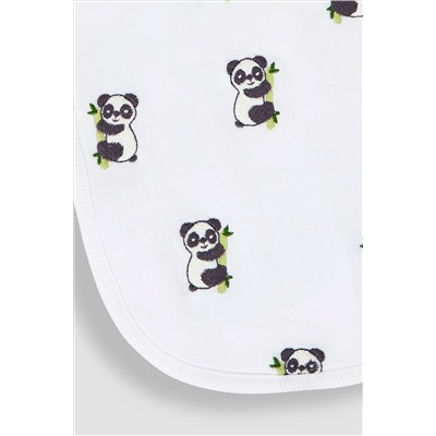 JoJo Maman Bébé Panda Embroidered Bibs