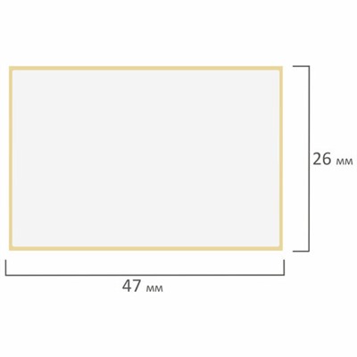 Этикетка ТермоЭко (47х26 мм), 2000 этикеток в ролике, светостойкость до 2 месяцев, 122304