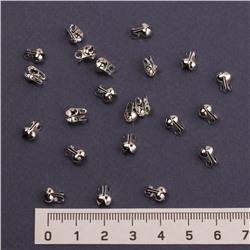 Каллоты 3.2 мм родиевое покрытие серебро 20 шт Korea