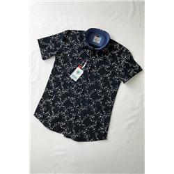 Модная детская рубашка с короткими рукавами со звездами 0112-84