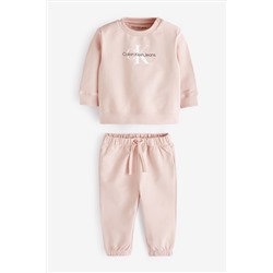 Calvin Klein Pink Monogram Sweatshirt Set