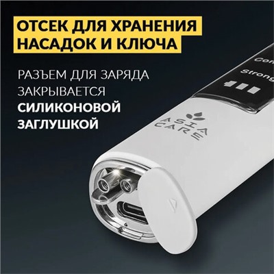 Ультразвуковой скалер ASIACARE S501, портативный, LED-подсветка, 3 режима, 2 насадки, белый, Asia_40