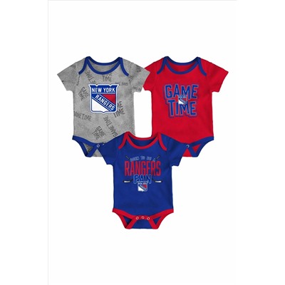 Fanatics Blue NHL New York Rangers 3 Piece Game Time Bodysuit