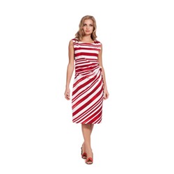 16227-1CS  АКЦИЯ  Платье  M-ХL (3), 107 см, белый/красный